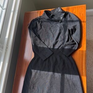 White House Black Market Black Long Sleeve Dress